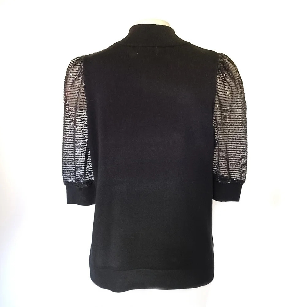 CARMEN Puff Sleeve Mock Turtleneck Goth Wimsigoth Witchy Hipster - Picture 4 of 7